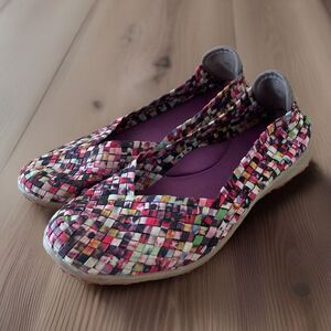Zee Alexis 'Spice' Womens Size 10 Slip-On Shoes Woven Mosaic Multicolored
